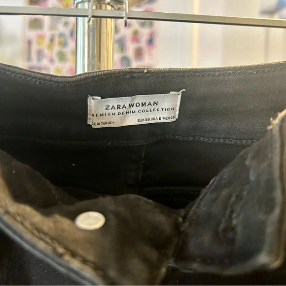 Zara Stretch Skinny Crop Front Button Fly - Picture 5 of 7